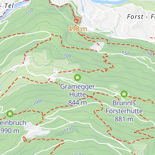 Map of Gramegger Hütte