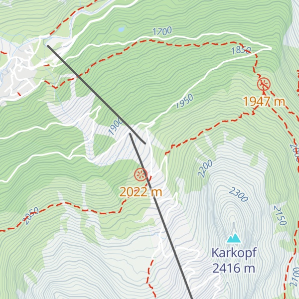 Map of Grünboden Hütte