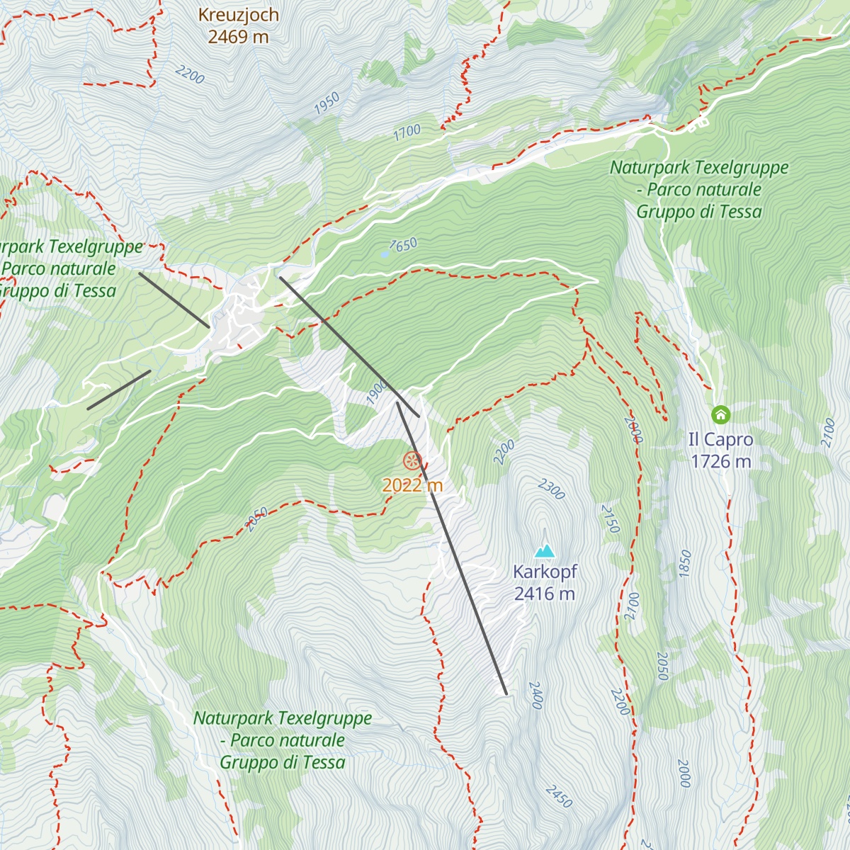 Grünboden Hütte map