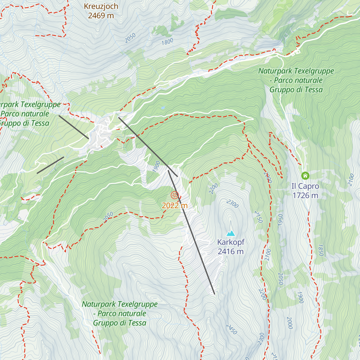 Grünboden Hütte map