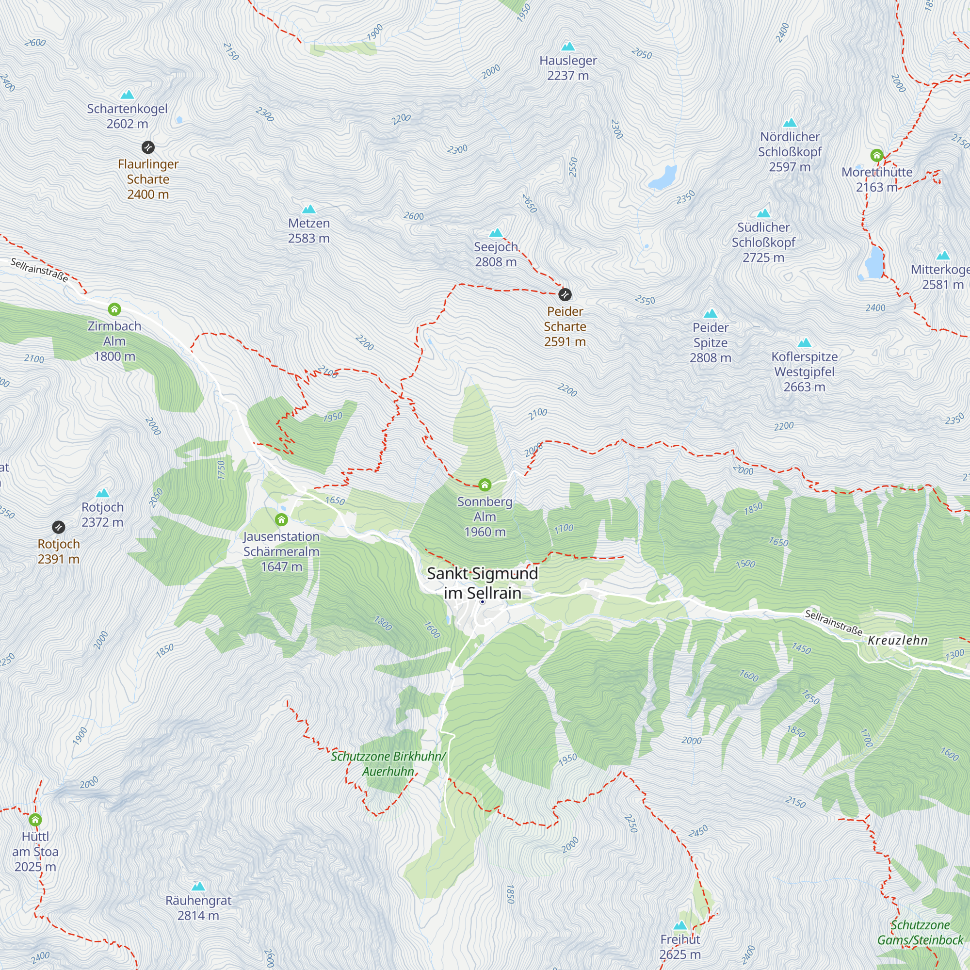 Sonnberg Alm map