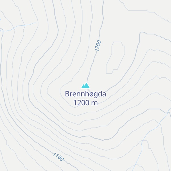 Map of Brennhøgda