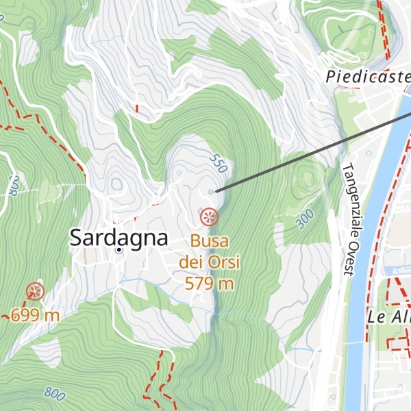 Map of Trento Alta