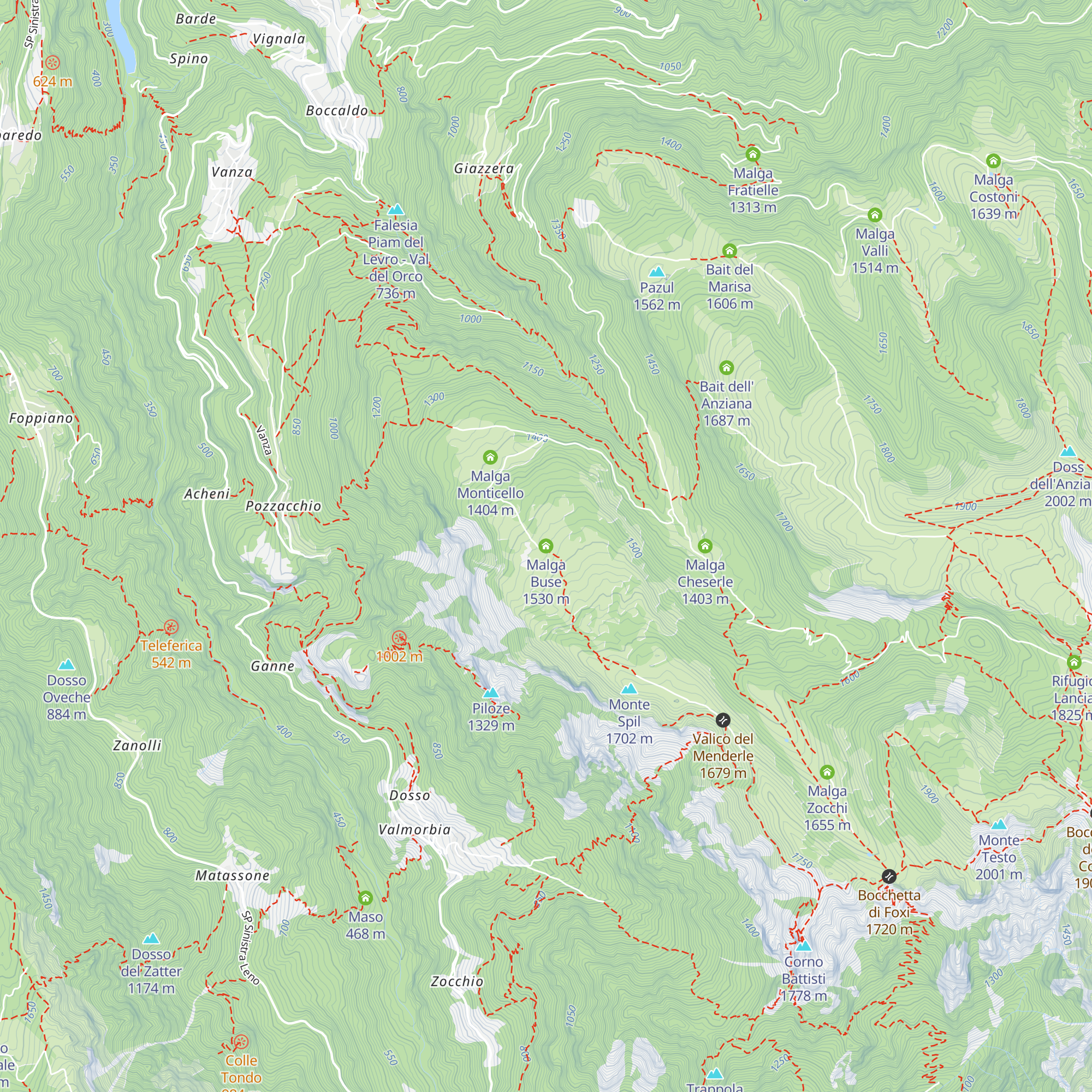 Malga Buse map