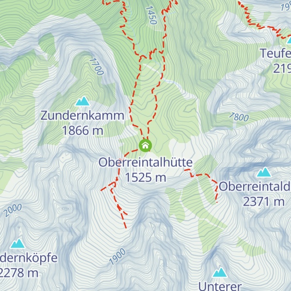 Map of Oberreintalhütte