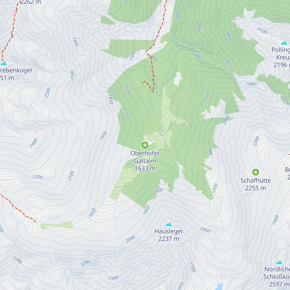 Oberhofer Galtalm map