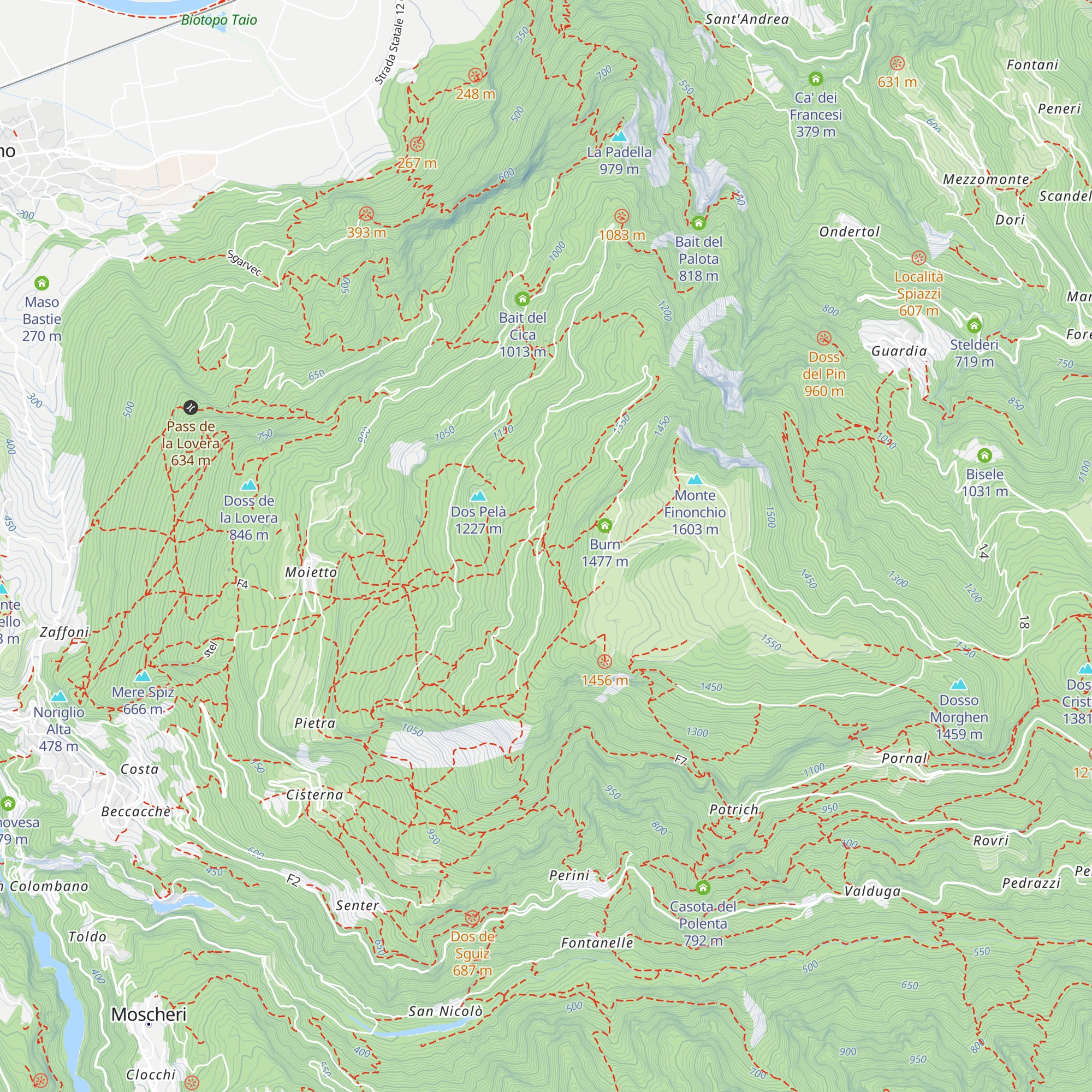 Malga Finonchio map