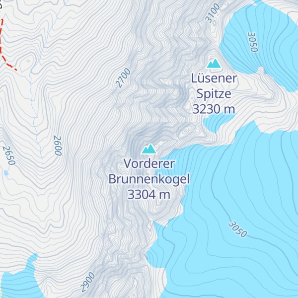 Map of Vorderer Brunnenkogel