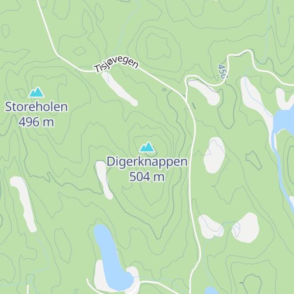 Map of Digerknappen