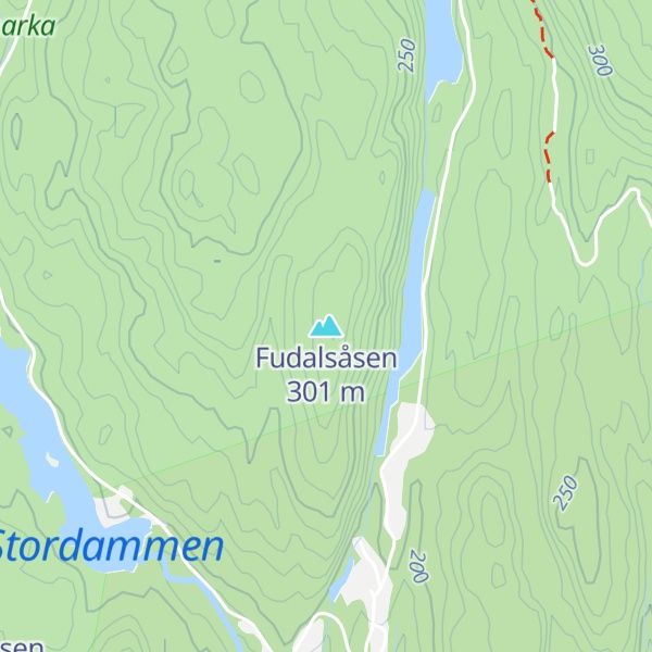 Map of Fudalsåsen