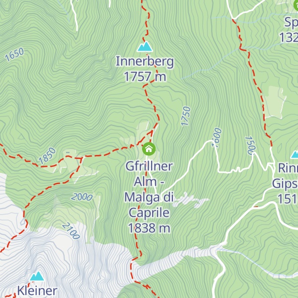 Map of Gfrillner Alm - Malga di Caprile