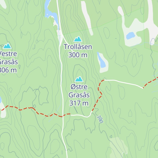 Map of Østre Grasås