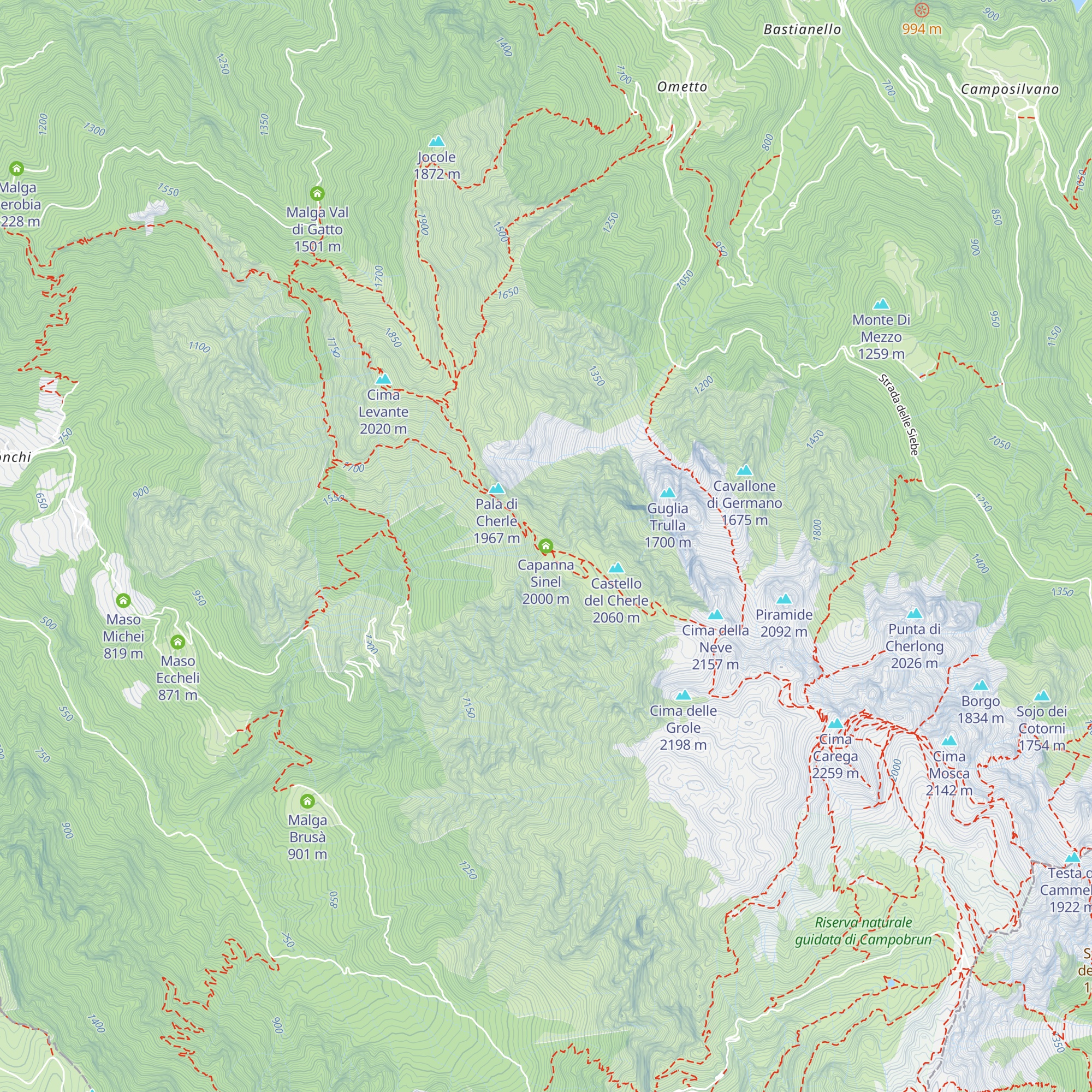 Capanna Sinel map