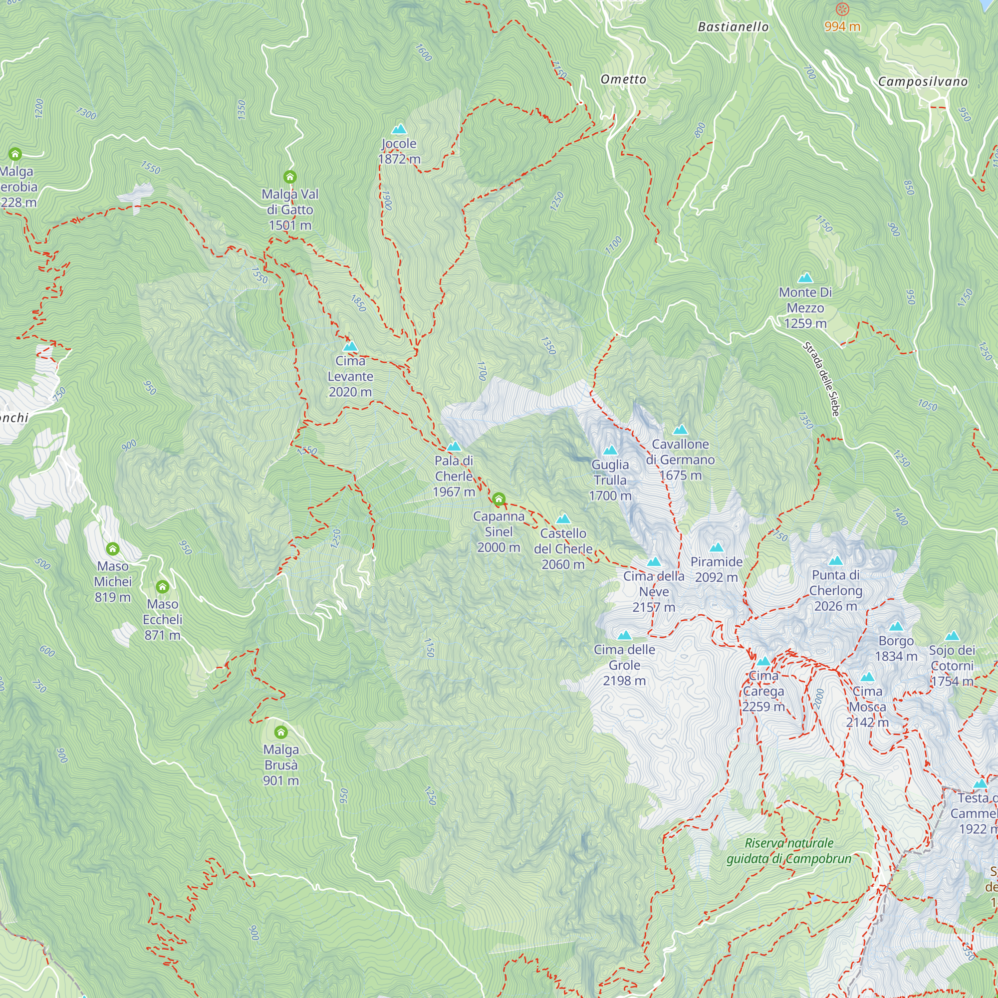Capanna Sinel map