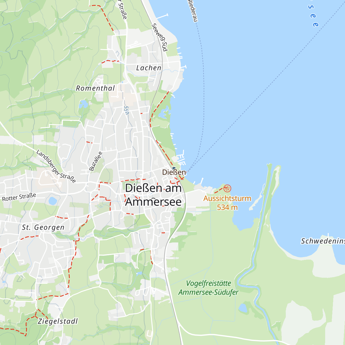 Tourist Info Dießen map