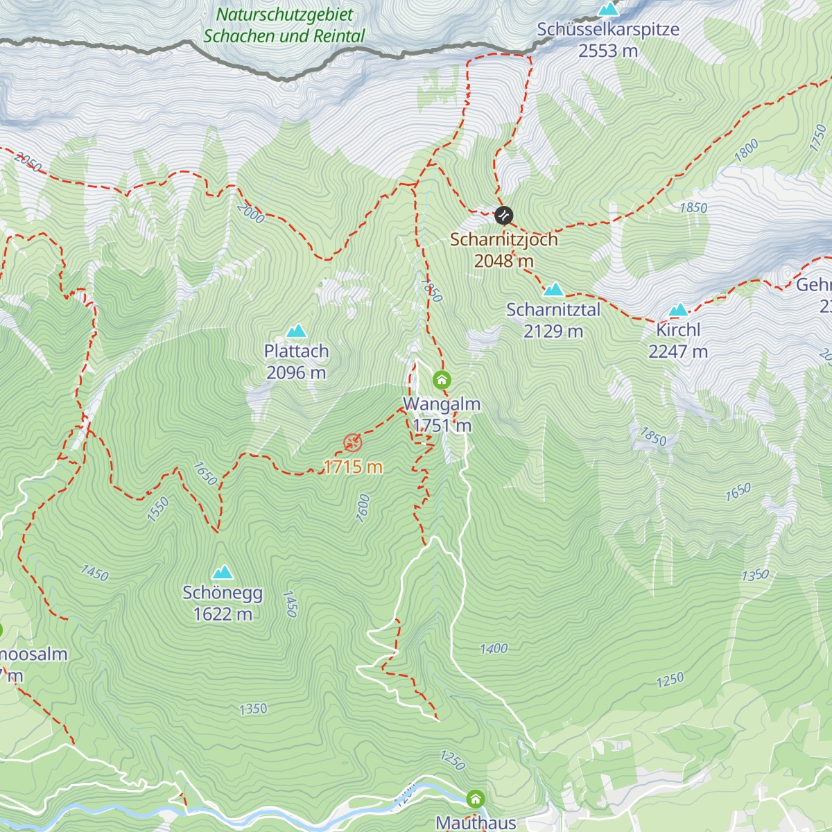 Wetterstein Hütte map