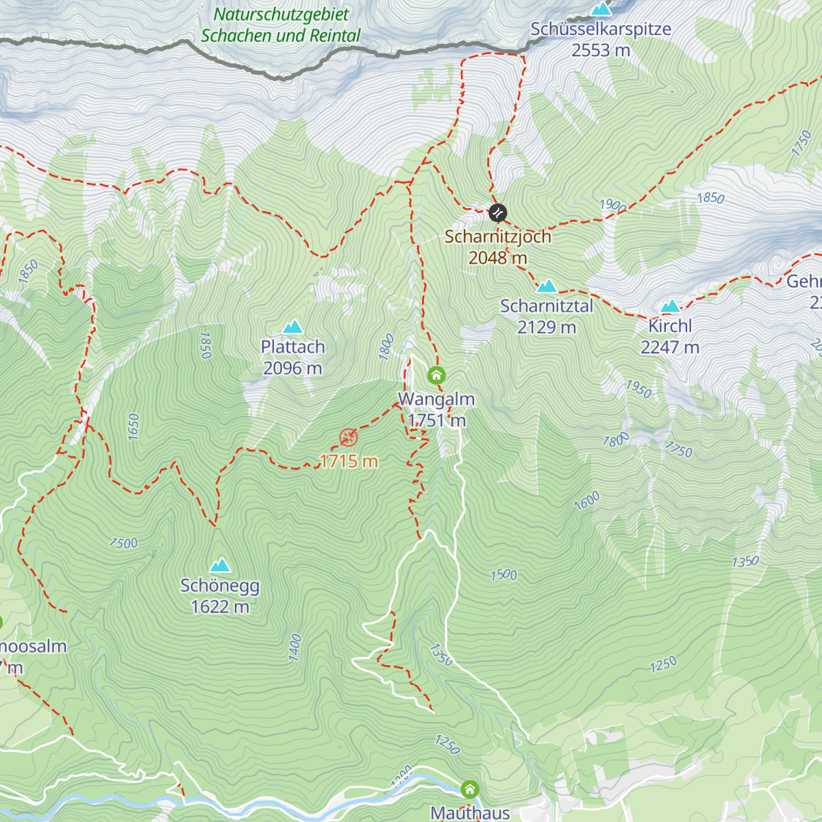 Wetterstein Hütte map