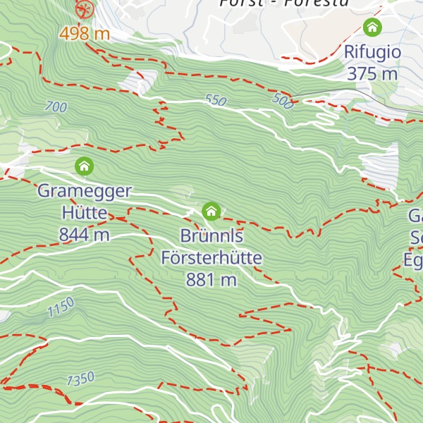 Map of Brünnls Försterhütte