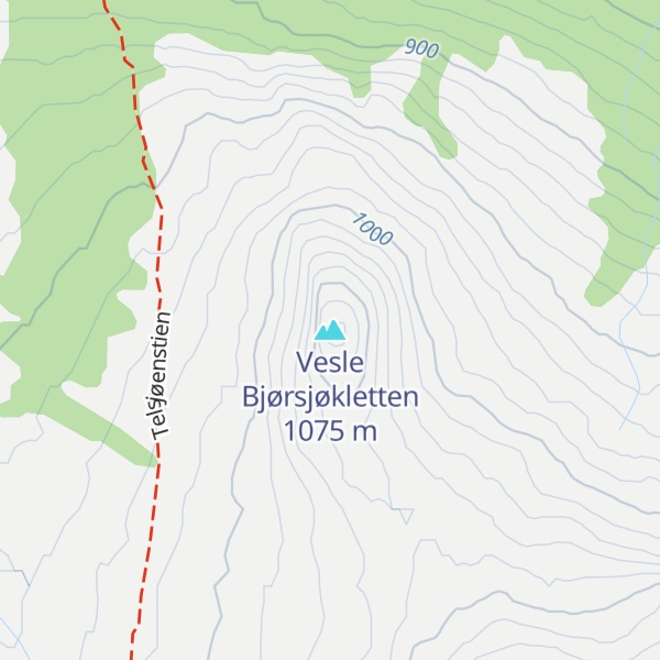 Map of Vesle Bjørsjøkletten