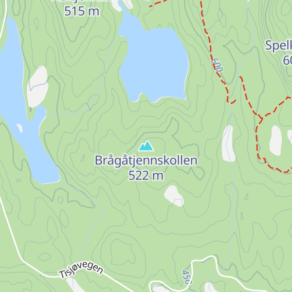 Map of Brågåtjennskollen