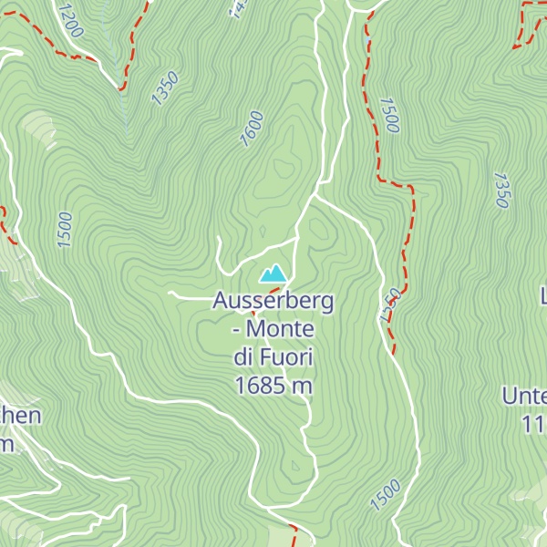 Map of Ausserberg - Monte di Fuori