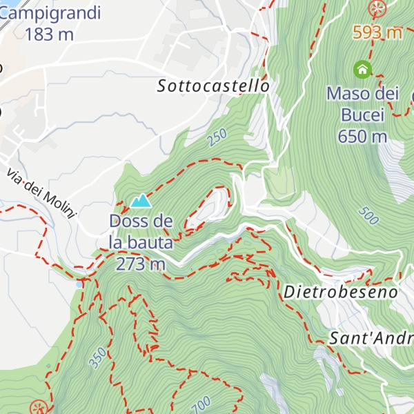 Map of Castel Beseno