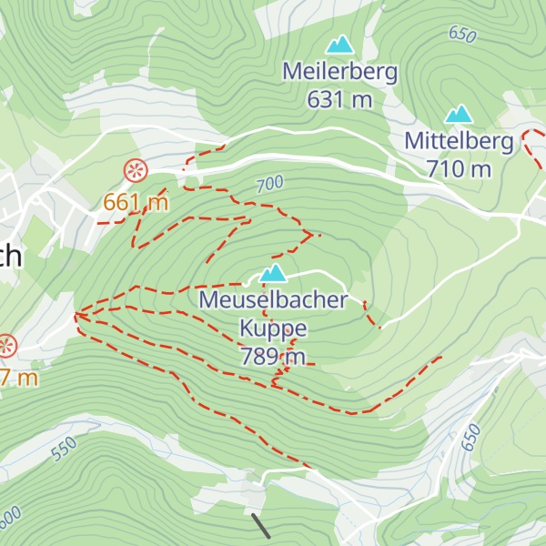 Map of Meuselbacher Kuppe