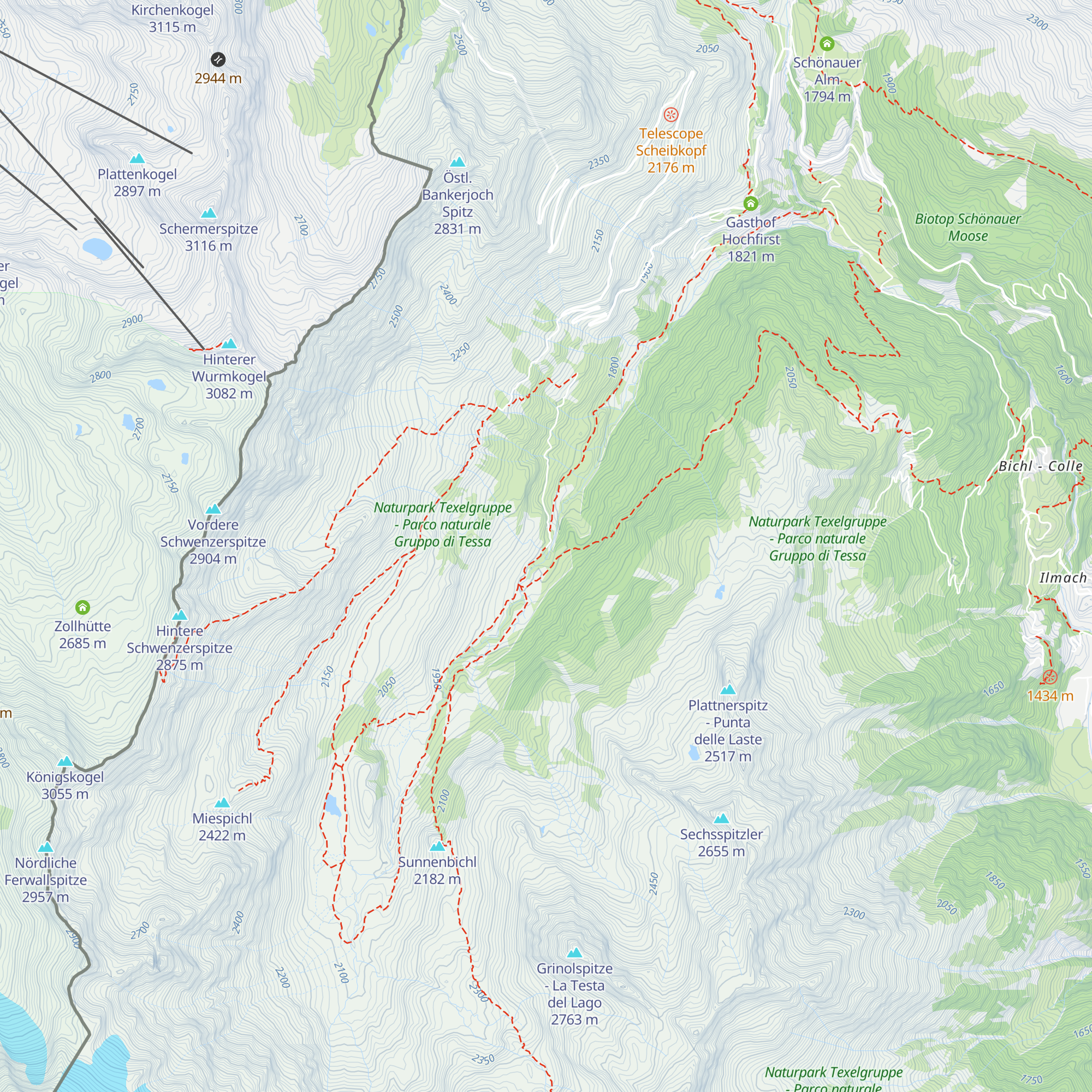 Seeberalm - Malga del Lago map