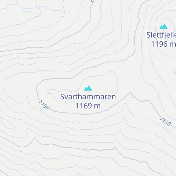 Map of Svarthammaren