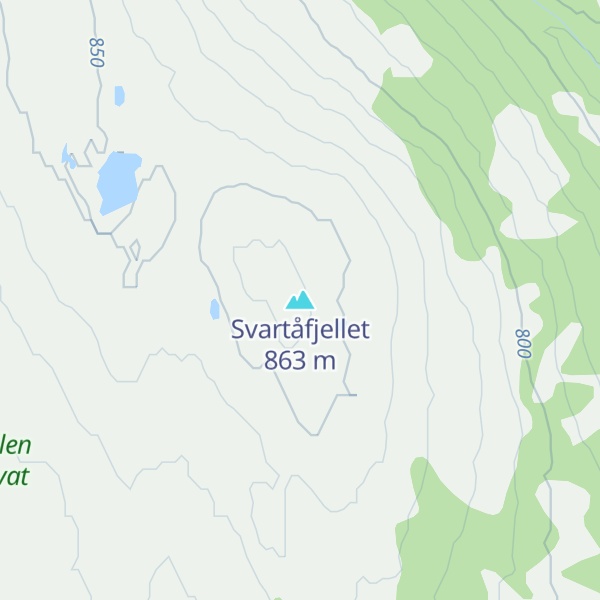 Map of Svartåfjellet