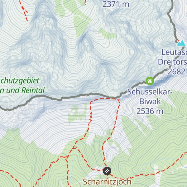 Map of Scharnitzspitze