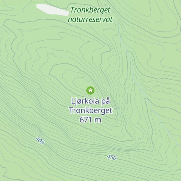 Map of Ljørkoia på Tronkberget