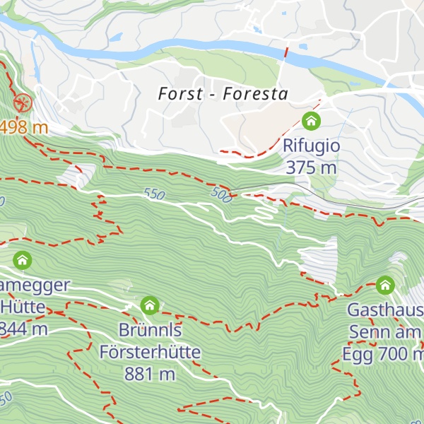 Map of Josefsberg - Monte San Giuseppe