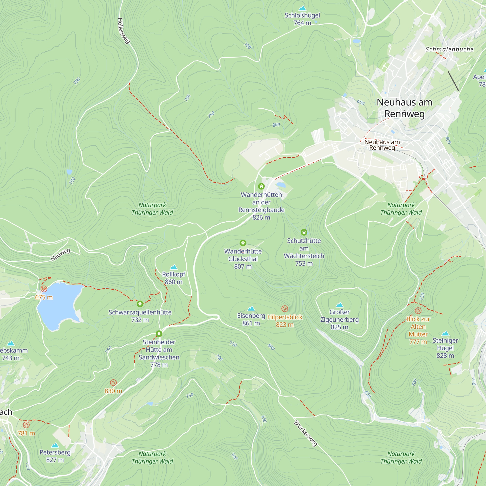 Wanderhütte Glücksthal map