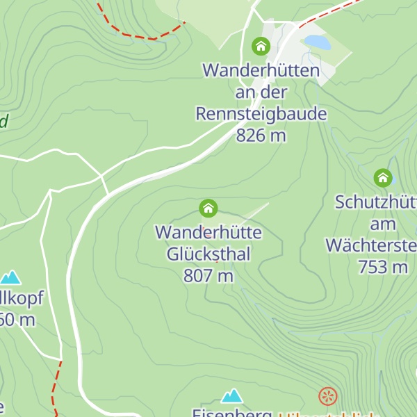 Map of Wanderhütte Glücksthal