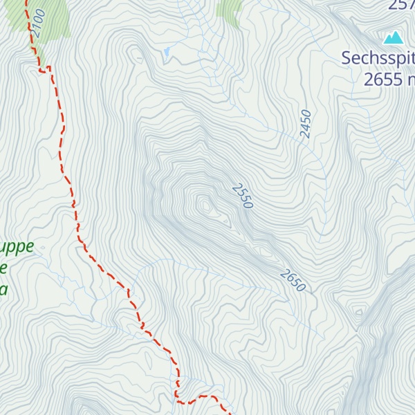 Map of Grinolspitze - La Testa del Lago