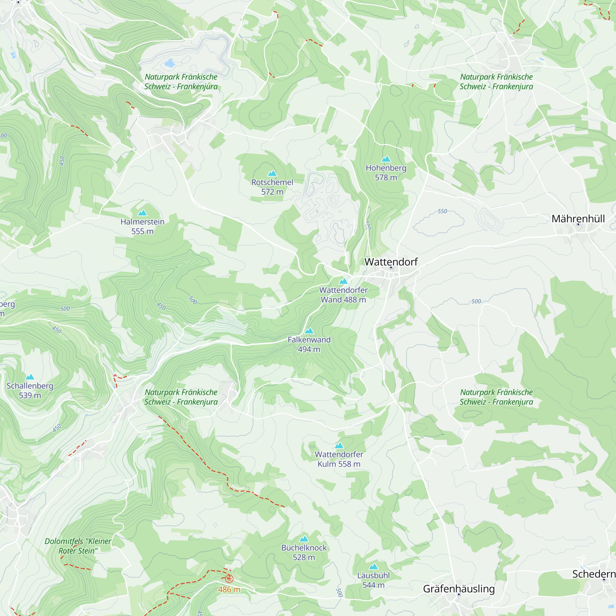 Jurahütte Wattendorf map