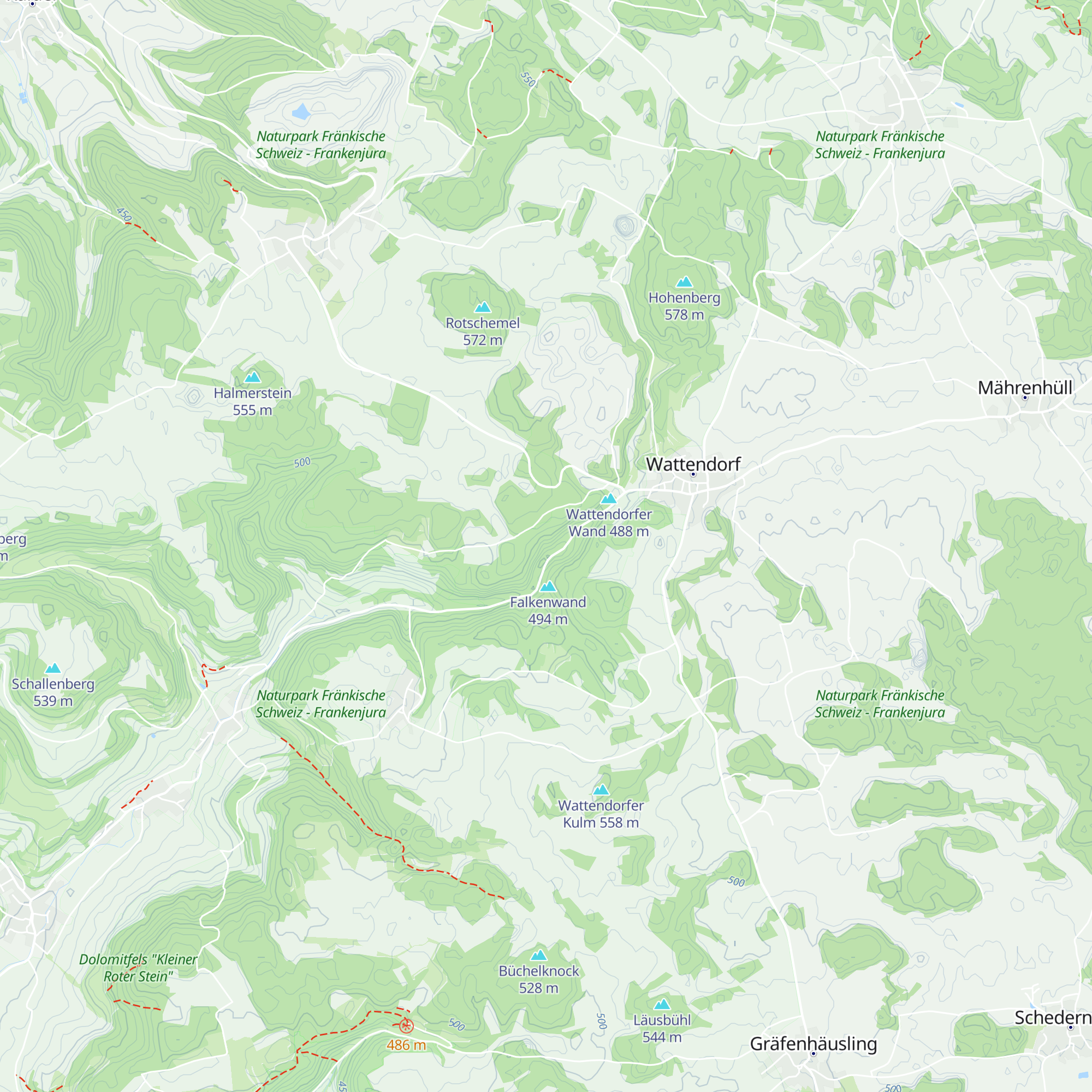 Jurahütte Wattendorf map