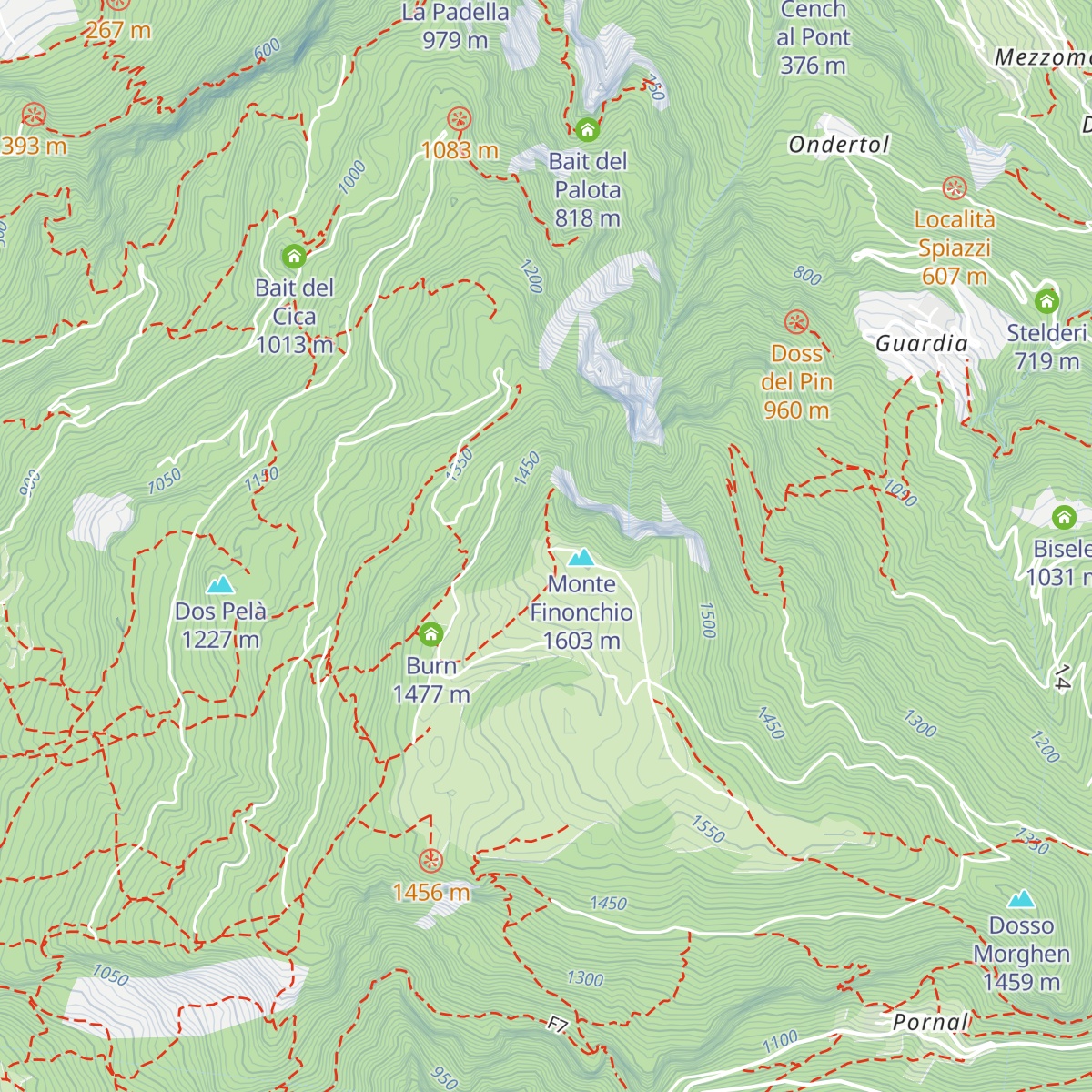 Rifugio Finonchio Fratelli Filzi map