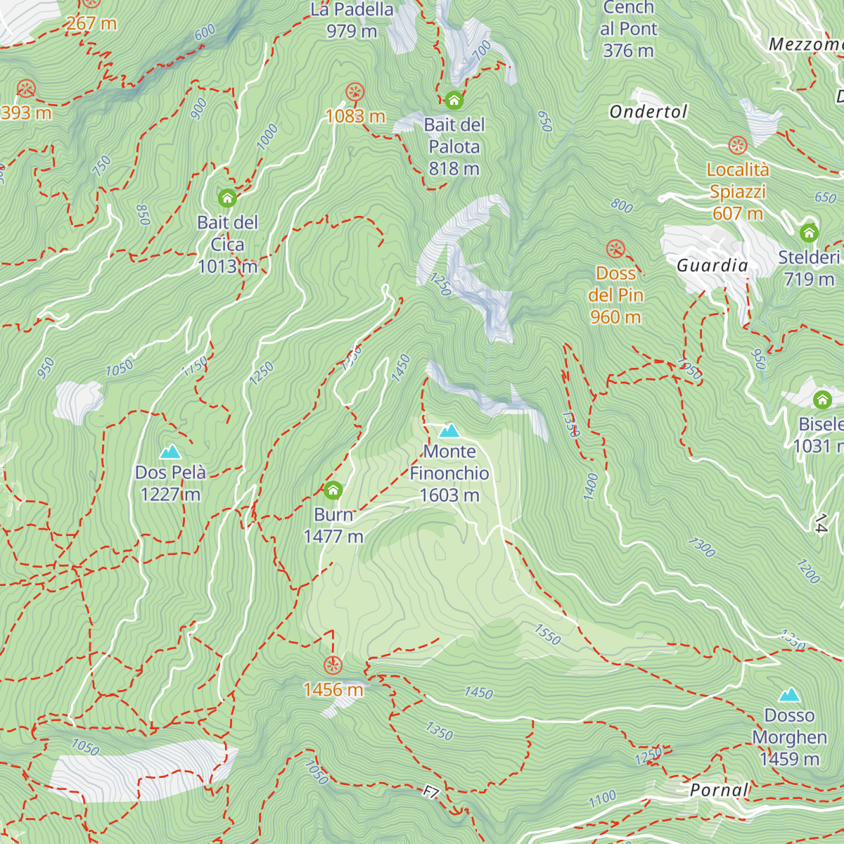 Rifugio Finonchio Fratelli Filzi map