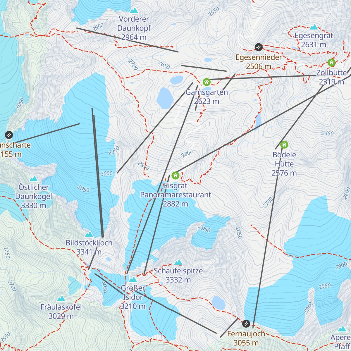 Eisgrat Panoramarestaurant map