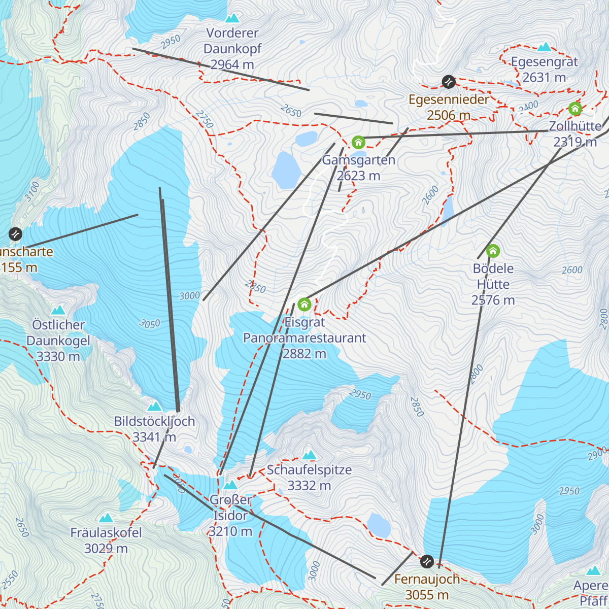 Eisgrat Panoramarestaurant map