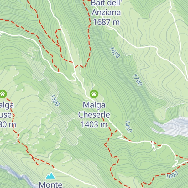 Map of Malga Cheserle