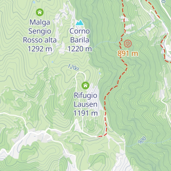 Map of Rifugio Lausen