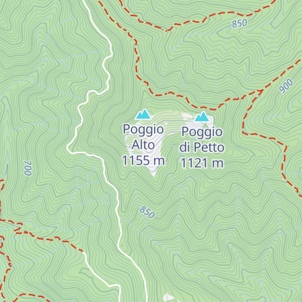 Map of Rifugio alpino Poggio di Petto