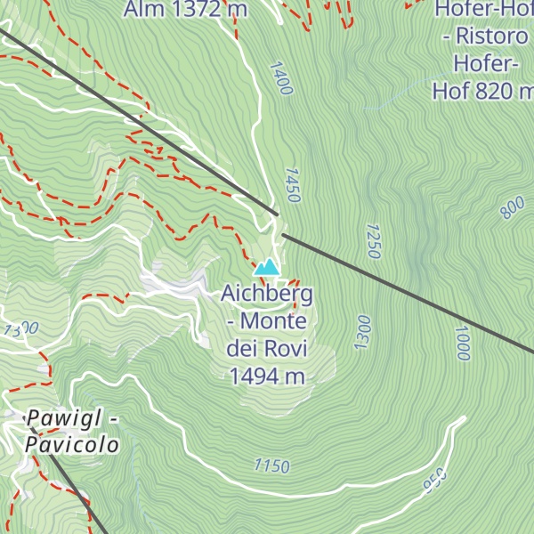 Map of Aichberg - Monte dei Rovi