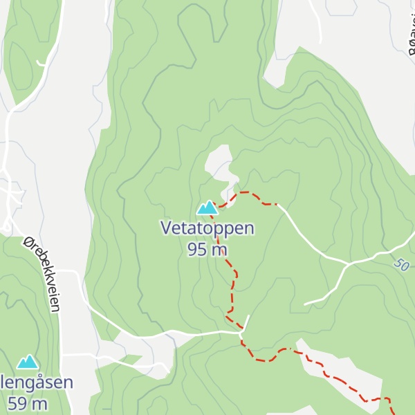 Map of Vetatoppen