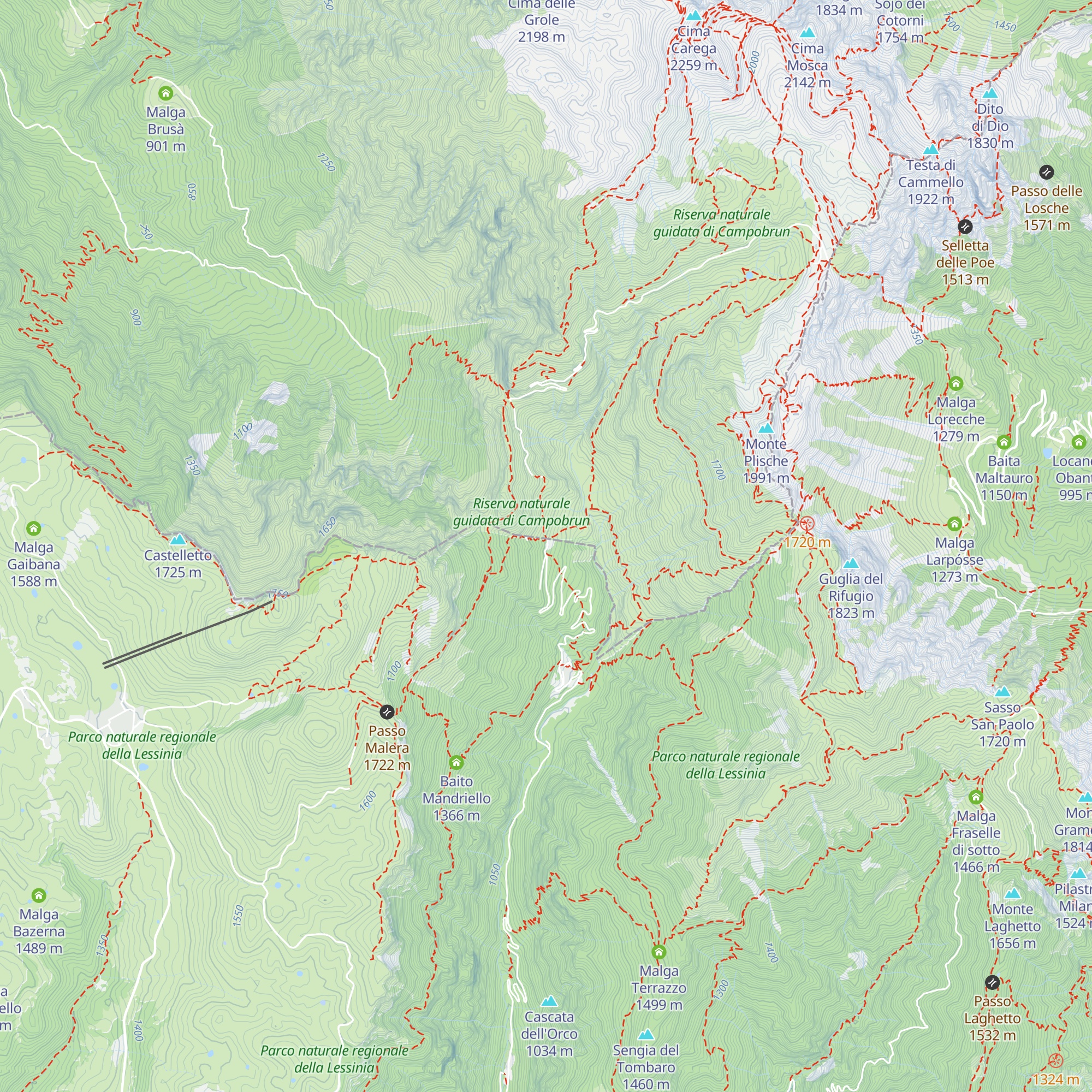 Rifugio Revolto map