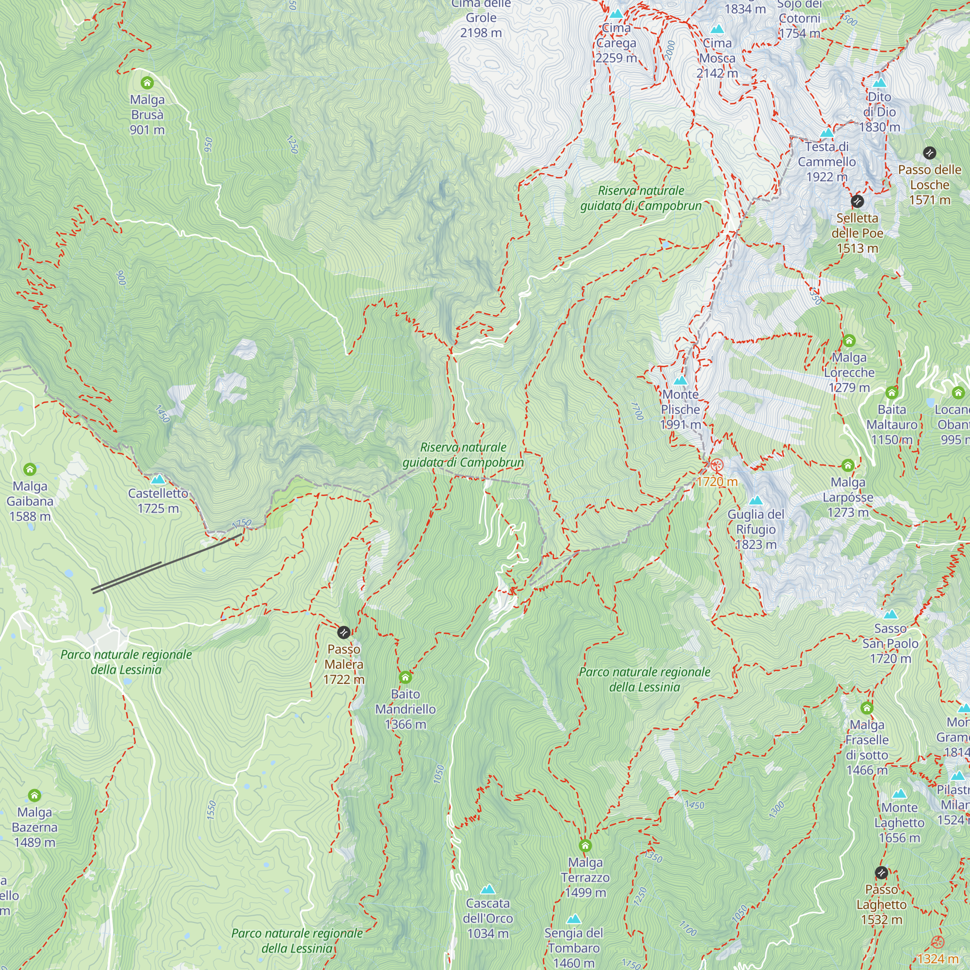Rifugio Revolto map