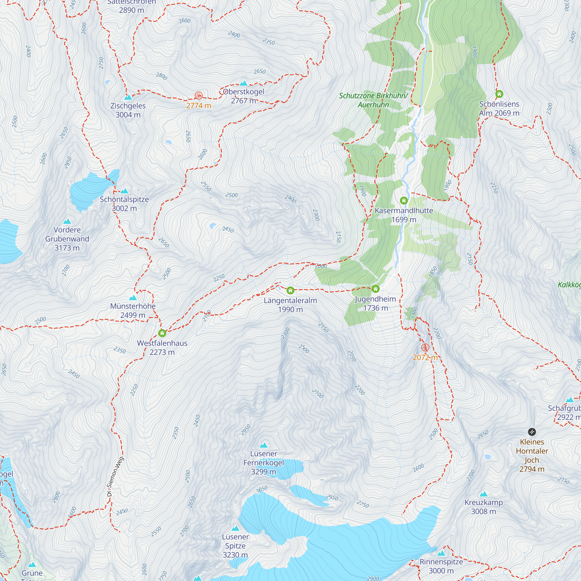 Längentaleralm map